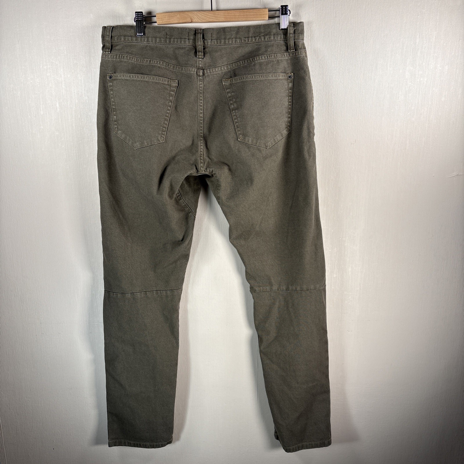 Proof Rover Pants Mens 34×32 Green Slim Fit Huckberry Stretch Canvas Straight