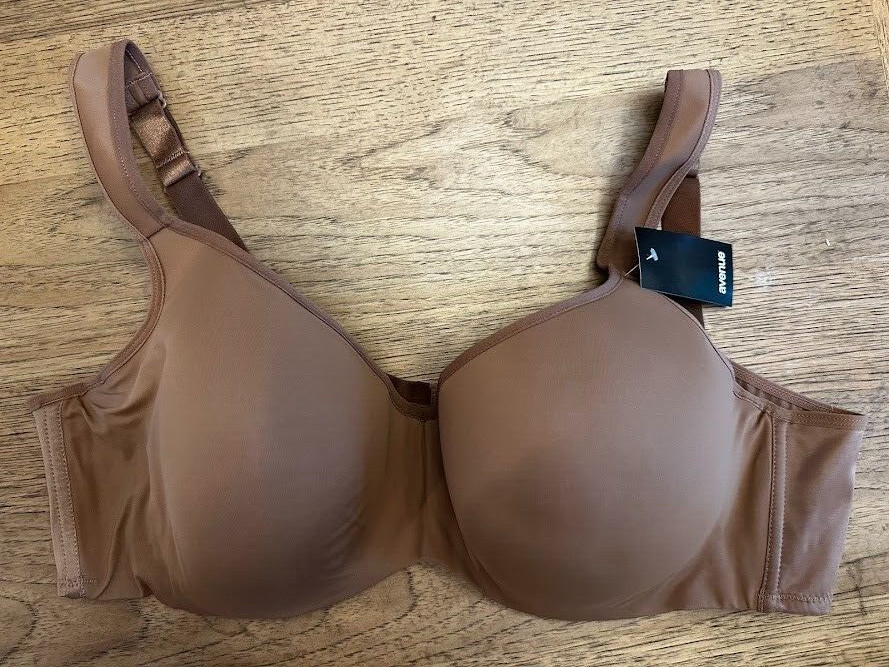 Avenue Body Bronze Brown Solid 48D Basic Lightly Lined Balconette Bra NWT
