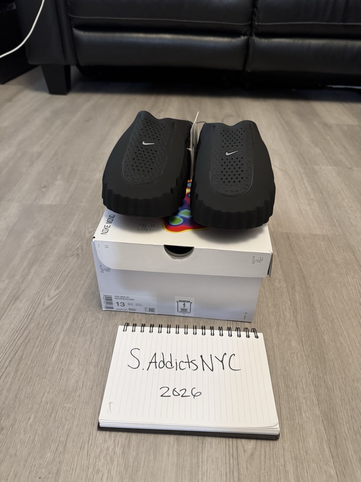 Nike Mind 001 Slide ‘Black Chrome’ (HQ4307-001) Size 13
