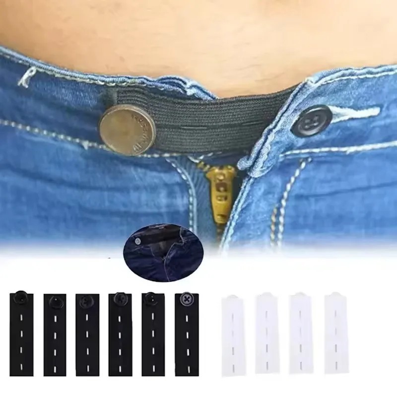 5PCS Waist Extender Button Elastic for Jeans Pants Button Extender Women Men