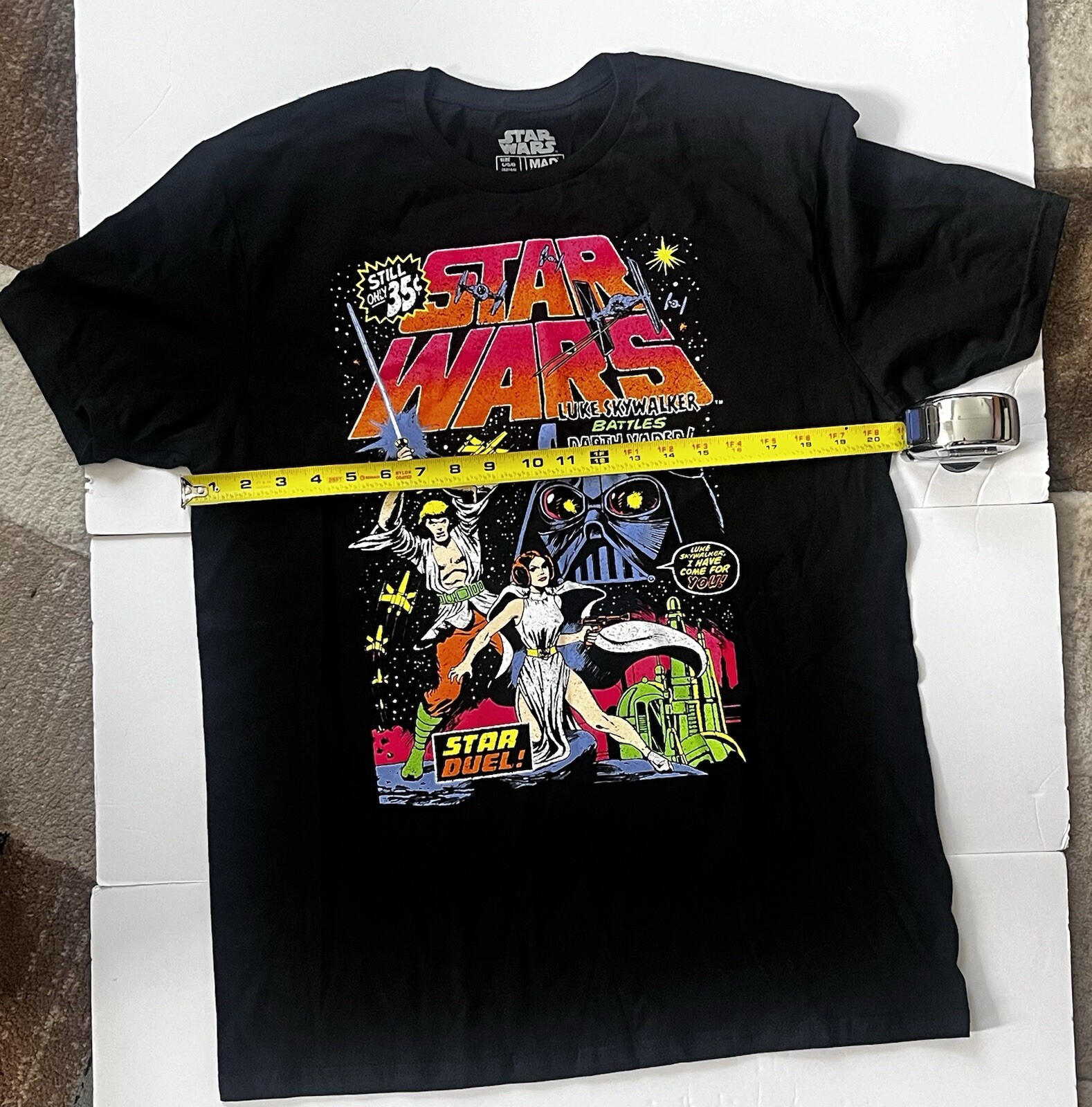 New Mens Mad Engine Star Wars Star Duel Graphic T-Shirt Sz L NWT Cotton Black