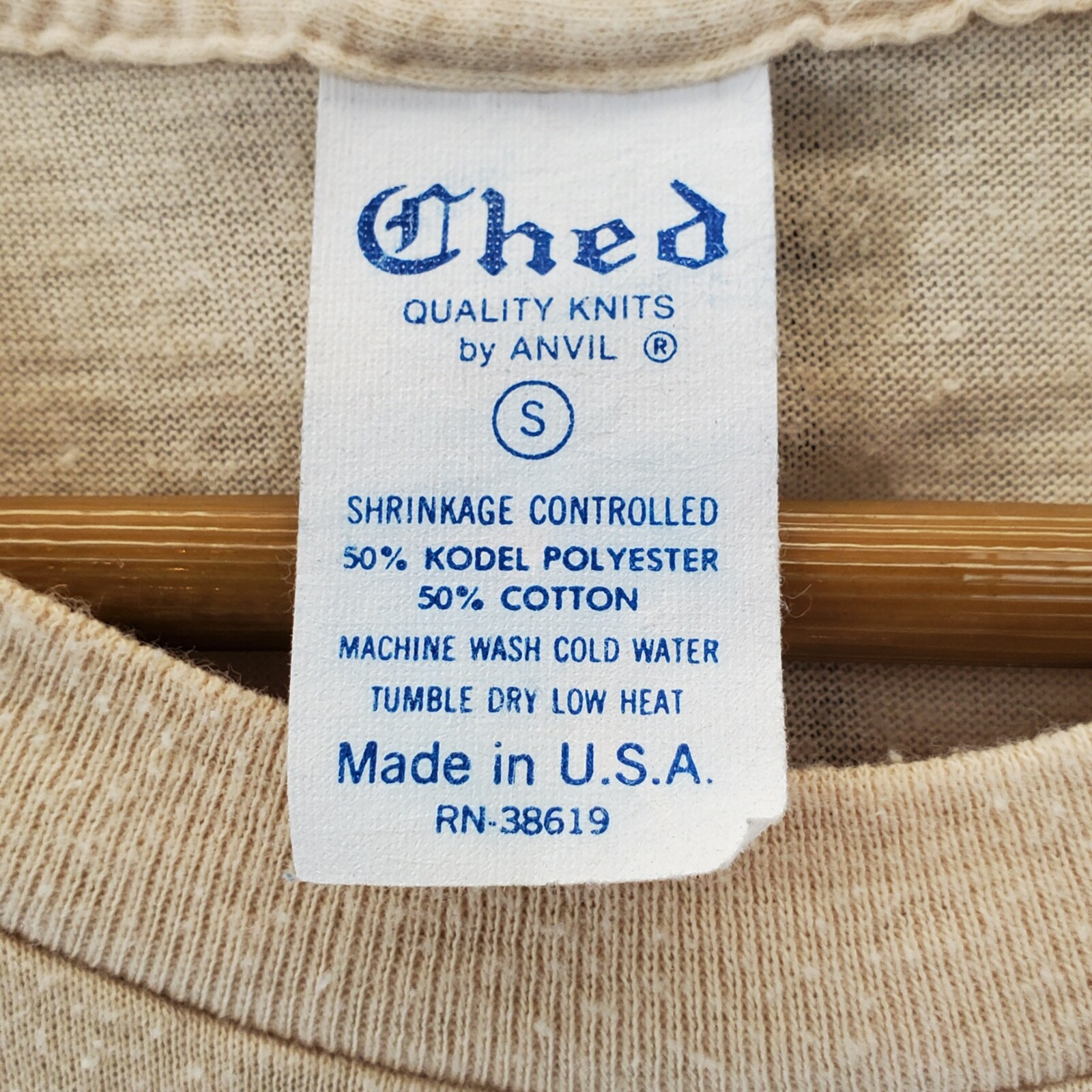 Vintage 1987 Beige Stanford Syncrotron T-Shirt Single Stitch Ched Label Sz S