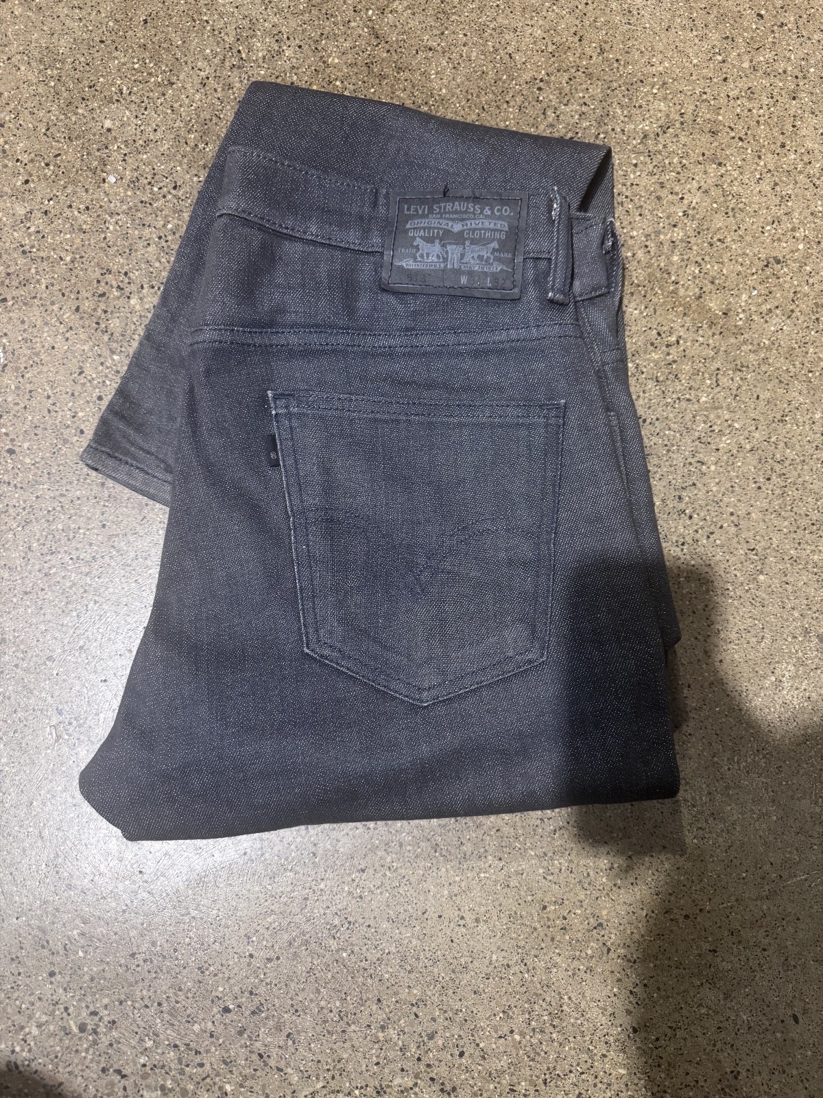 Levi 513 34/32 Anthracite Gray Denim Jeans