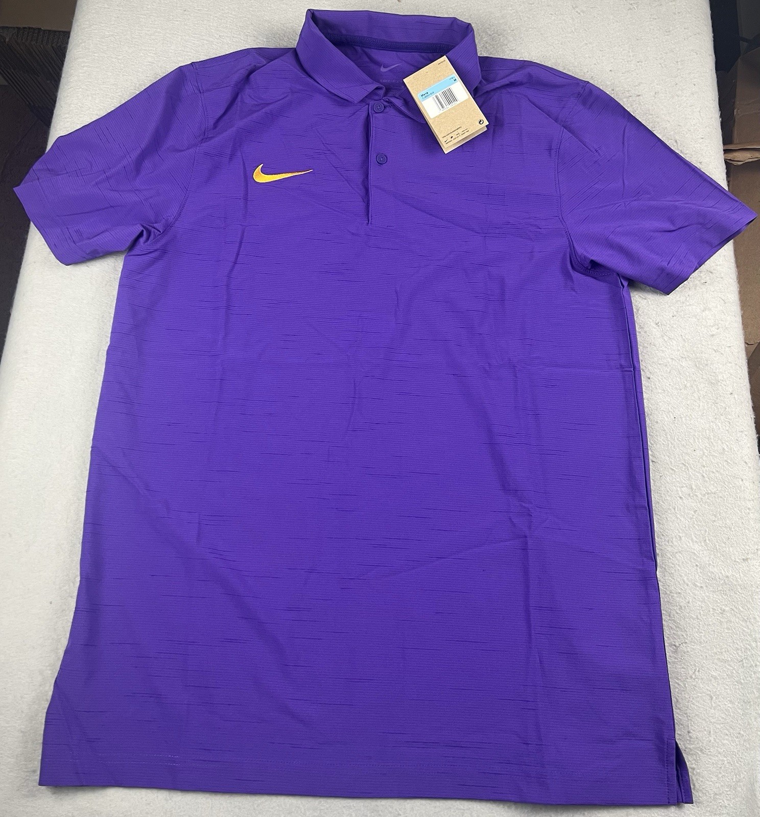 NIKE Men’s Football Dri-Fit Coaches Sideline Purple Polo Shirt FJ9554-546 Medium