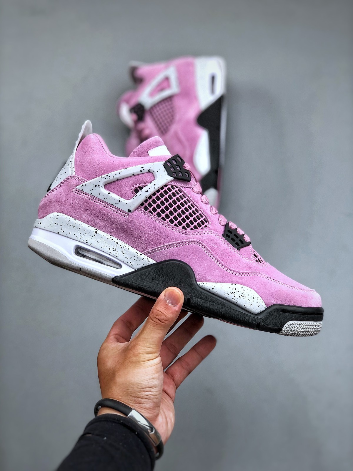 AQ9129-501 New NK AJ4 Retro Orchid Pink Men’s Size 4-13