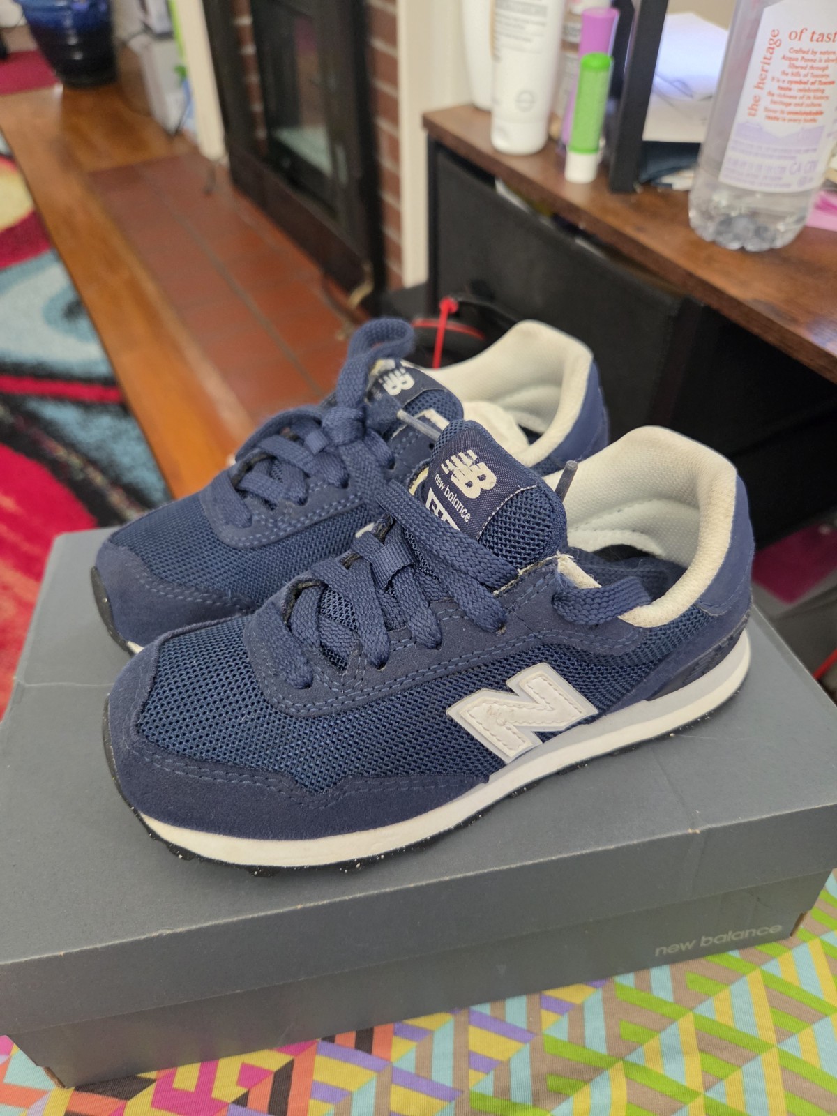 New Balance 515 Boys’ Navy White Low Top Sneakers US Size 12.5K Breathable
