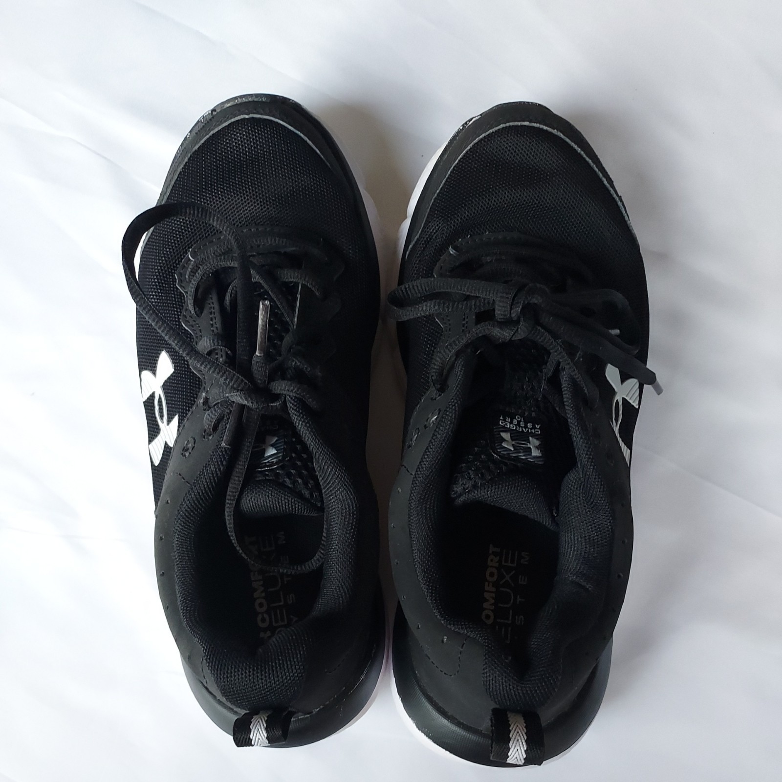 Under Armour Charged Assert 10 Black White Women’s Running Sneakers Athletic