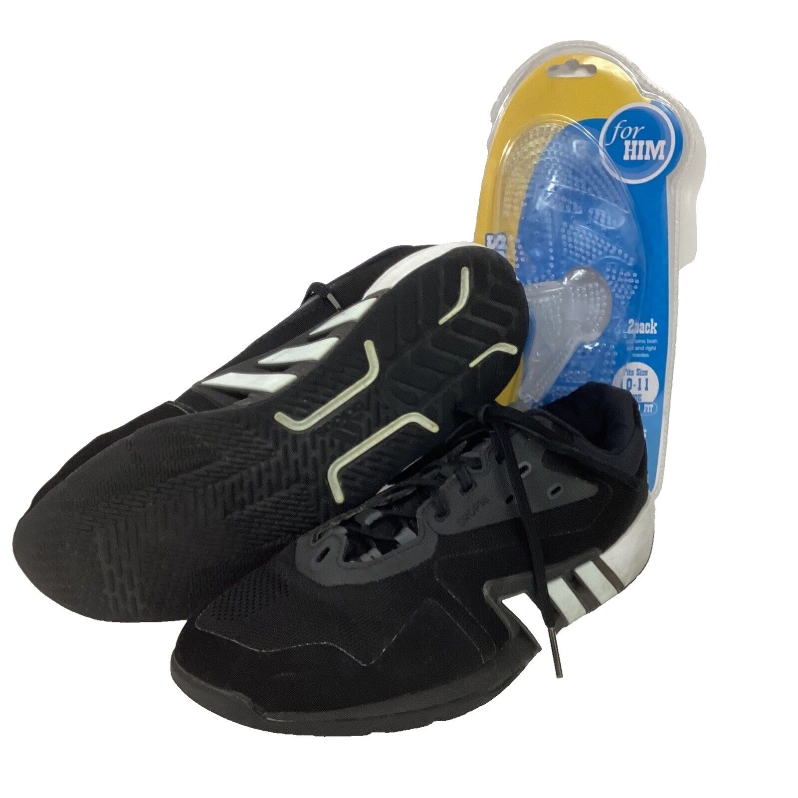 Adidas Drop Set – Men’s Sz 12.5 – Black & White Sneakers – GW3905 – New Insoles