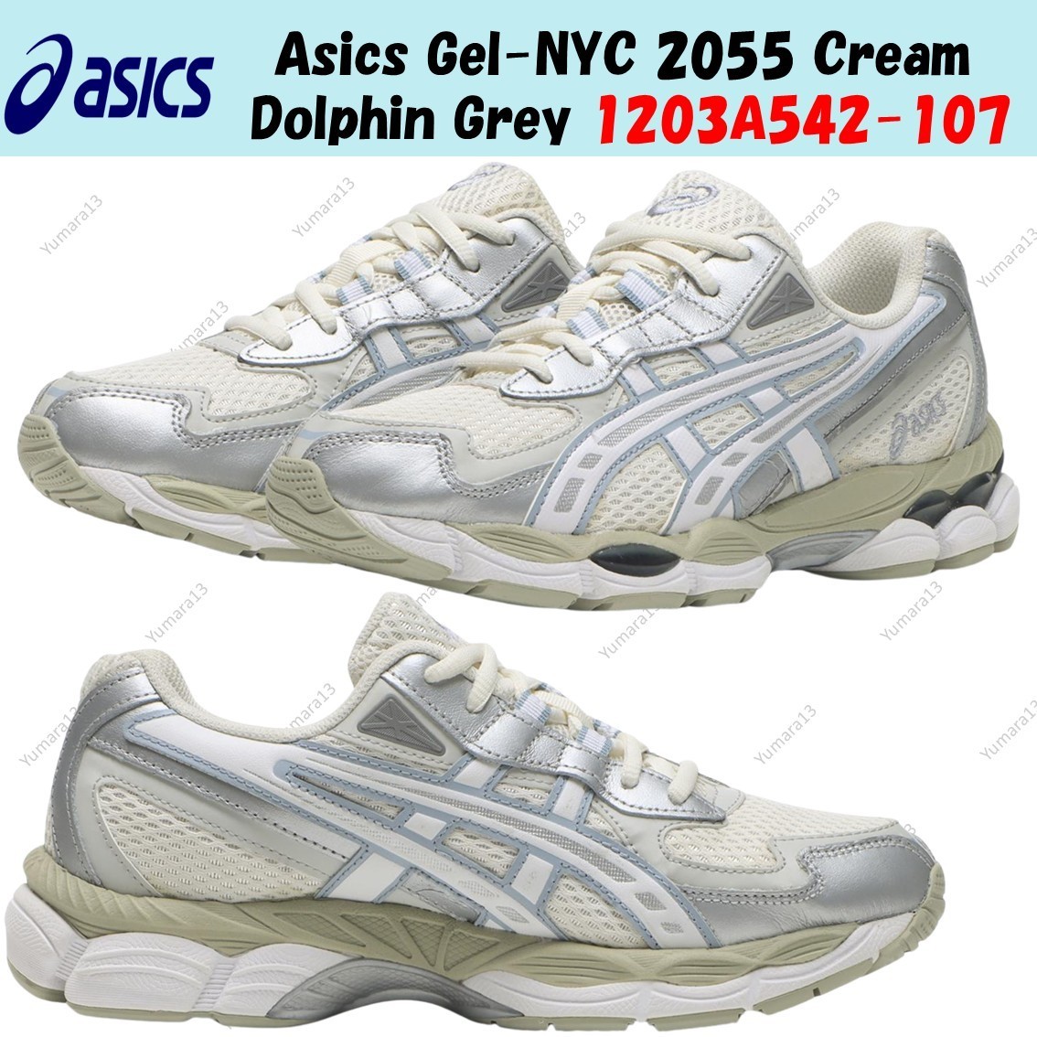 Asics Gel-NYC 2055 Cream Dolphin Grey 1203A542-107 Men’s Size