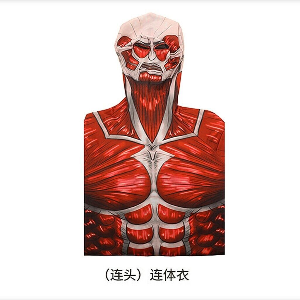 The Muscle Jumpsuit Colossal Titan Superhero Bodysuit Costume Cosplay Halloween