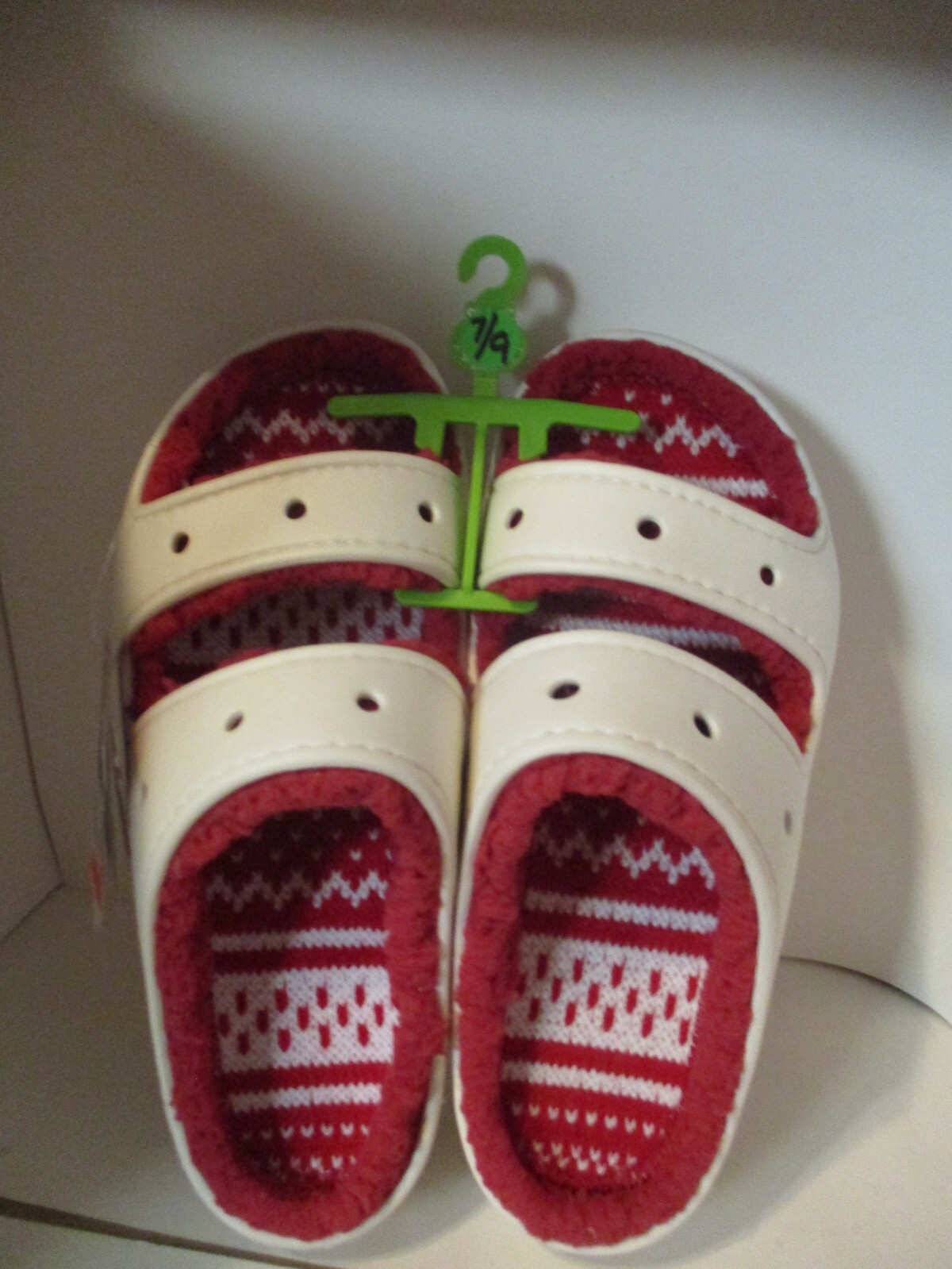 New Crocs Classic Cozzzy Holiday Sweater Slip On 7m 9w