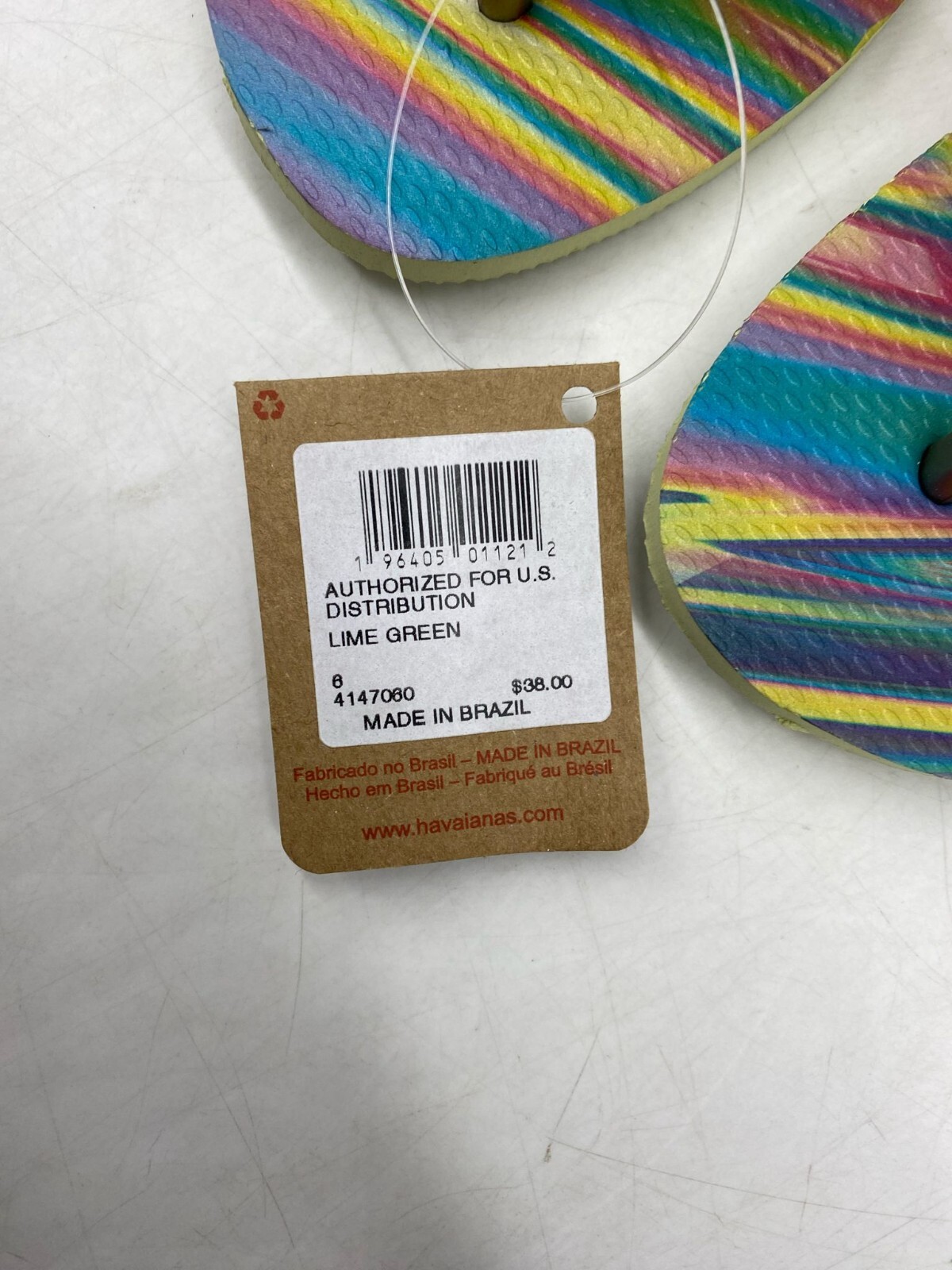 Havaianas Slim Iridescent Flip Flops Women’s Size 6 / 35/36 BR