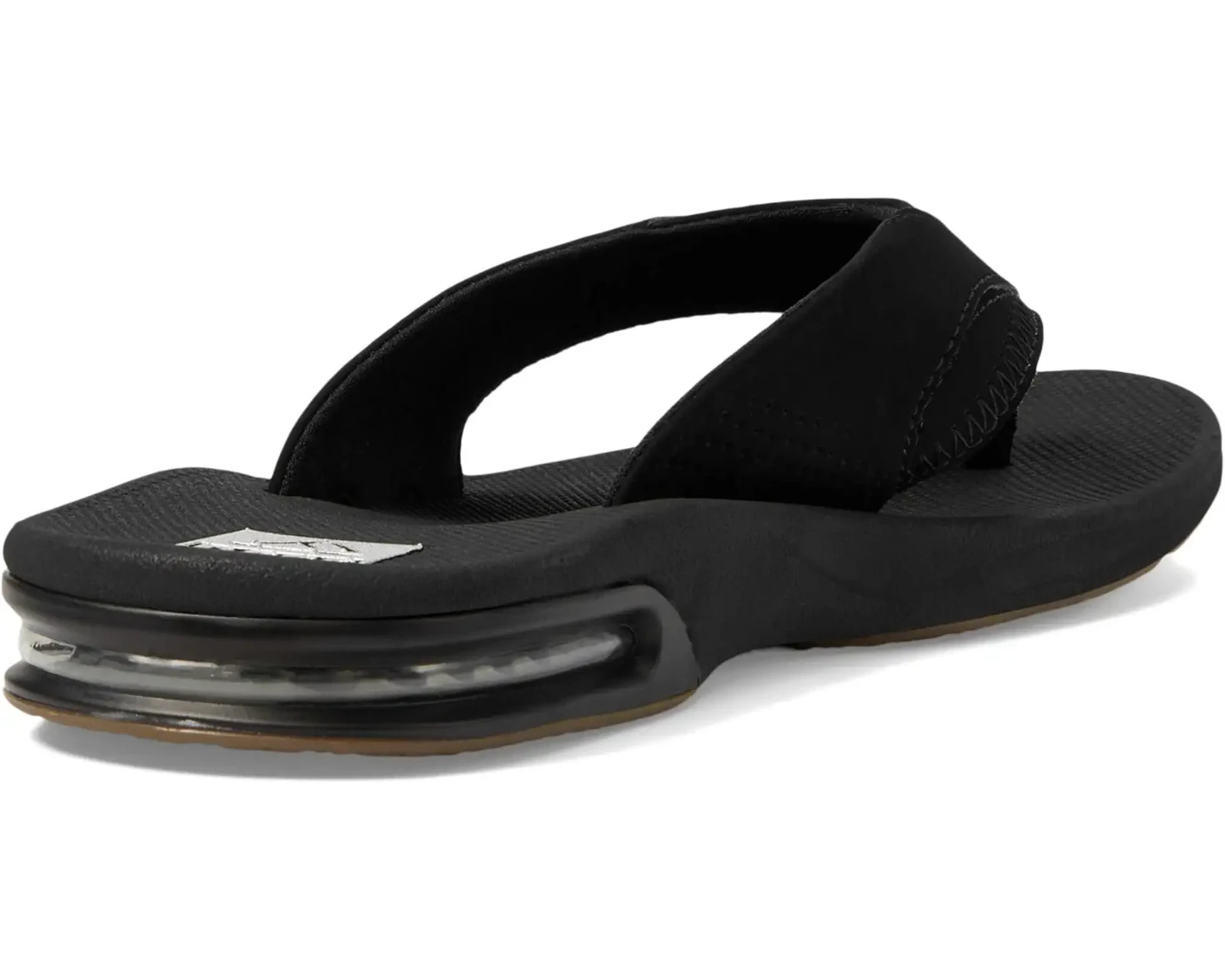 Reef Men’s Fanning Flip Flop, Black/Silver