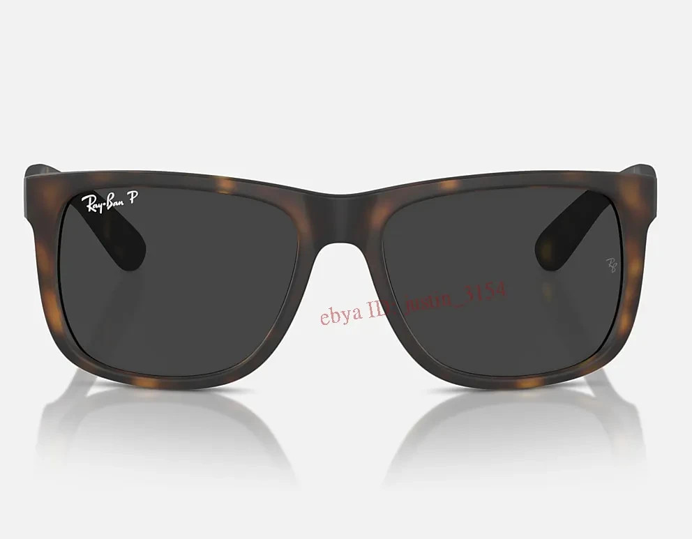 Ray-Ban RB4165 Justin 865/87 Sunglasses Polished Dark Grey Matte Havana UV 54MM