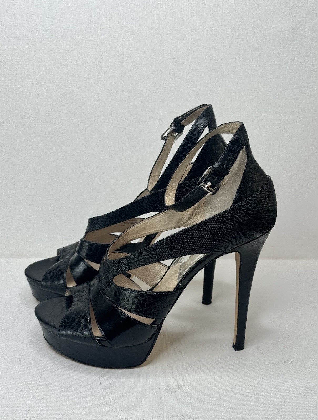 MICHAEL Michael Kors Leighton Sandal Strappy Heels Black 11