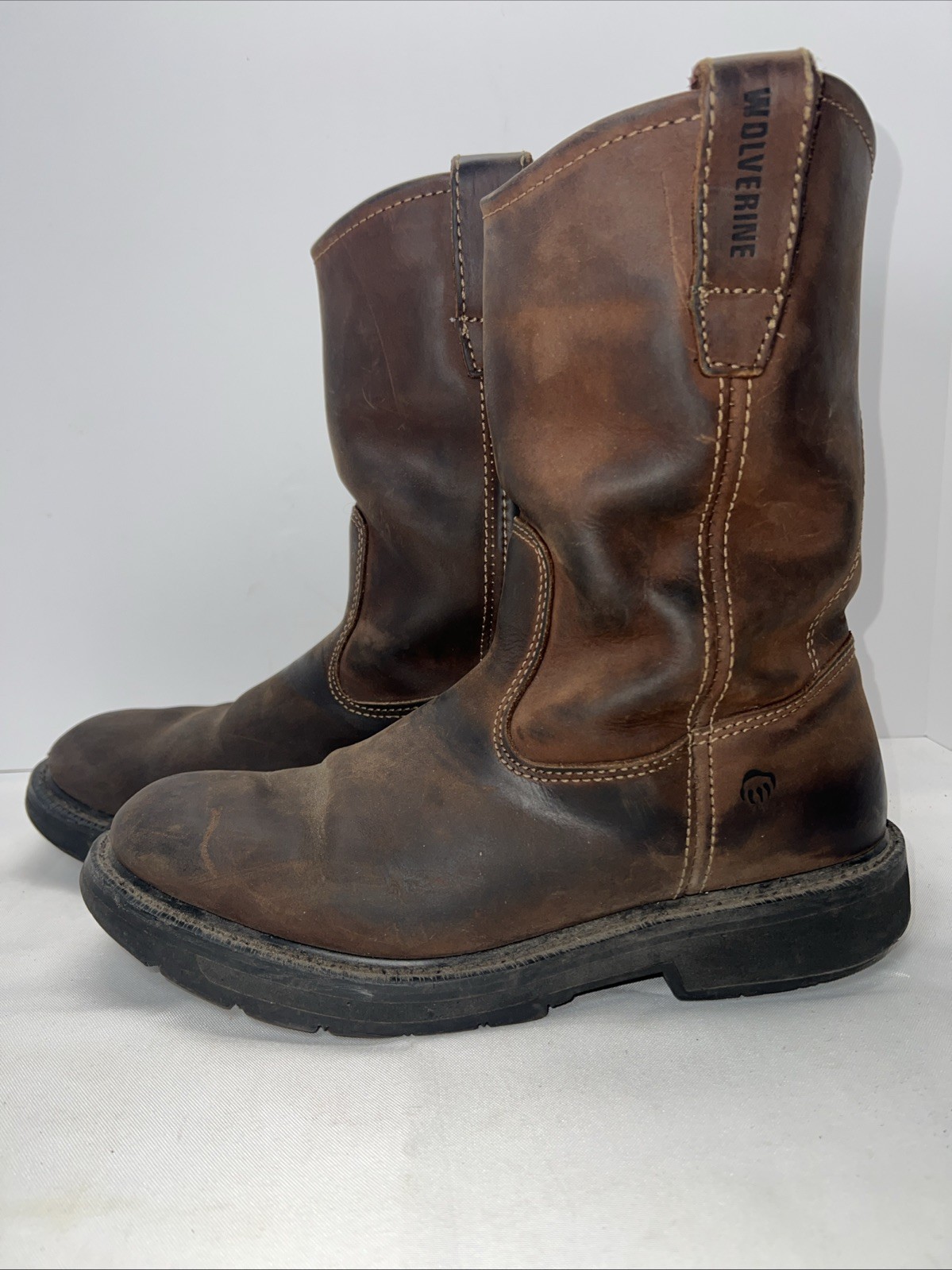 Wolverine Men’s W04727 Wolverine Brown Work Boot Slip Oil Resistant Sz 9.5 Ex W