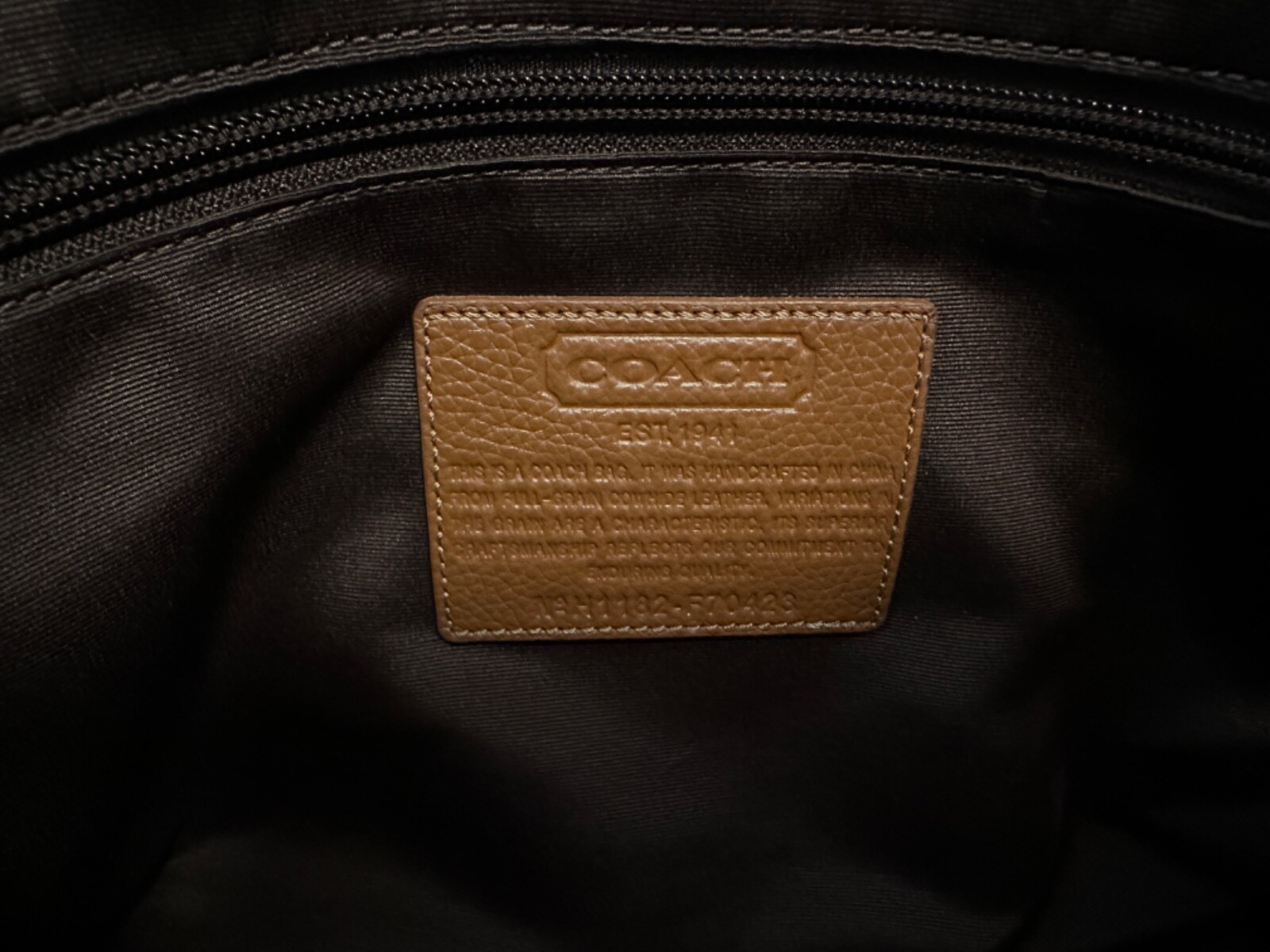 Coach Camden Brown Leather Unisex Messenger Handbag F70423