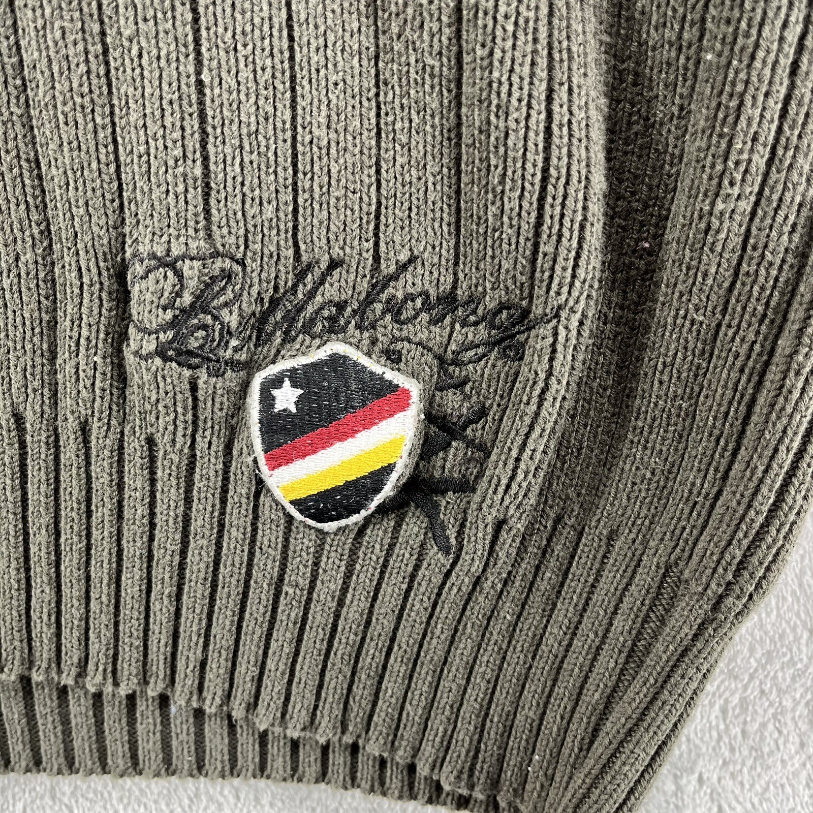 Vintage Billabong Sweater Mens Medium Green Elbow Patches Surf Beach Fisherman