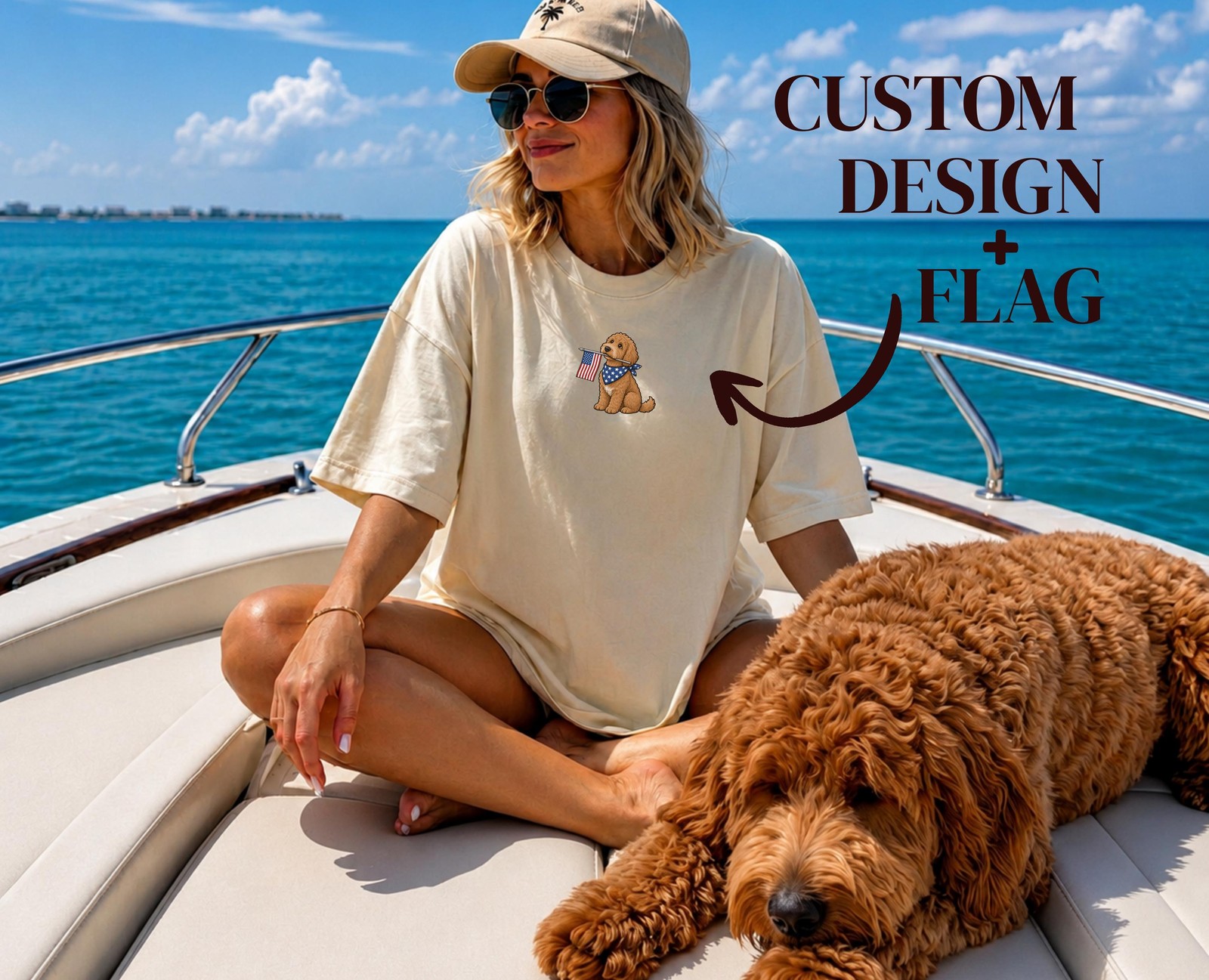 Custom Dog Portrait Vintage Retro Shirt 4th July Pet Photo Patriotic Gift Tee