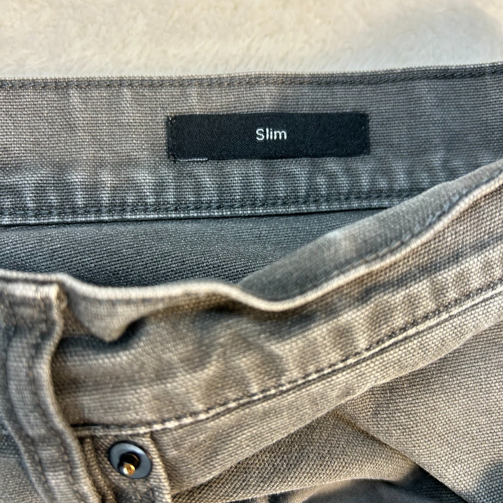 Proof Rover Pants Mens 34×32 Gray Stretch Canvas Slim Fit Straight Leg “Read”