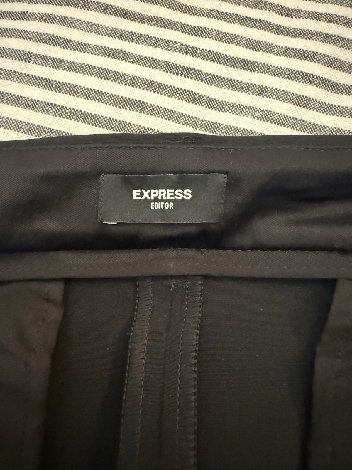 Express Women’s Black Dress Pants 16R Mid Rise Bootcut Twill Pockets Zip