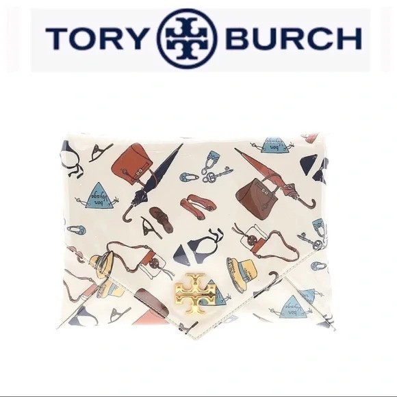 BRAND NEW! TORY BURCH Clutch with Eye Mask Travel Set