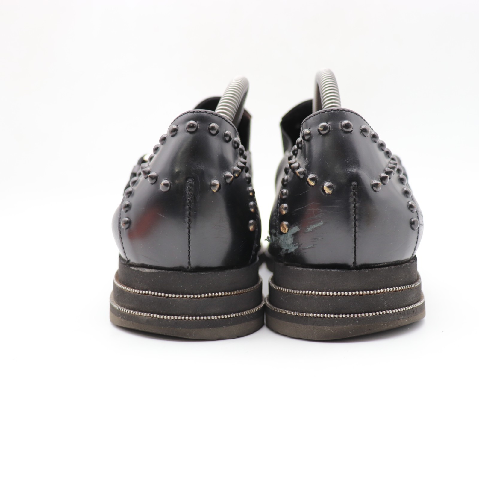 Cesare Paciotti Double Monk Men’s Size UK 8 US 9 Black Leather Studded