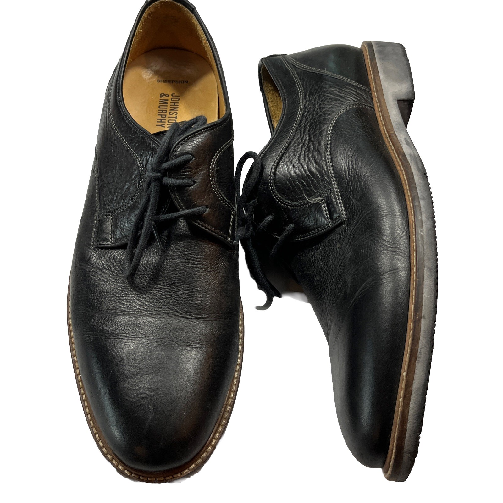 Johnston & Murphy Lace Up Shoes, J&MFlex Barlow Plain Toe Oxford 204871 Sz 10.5M