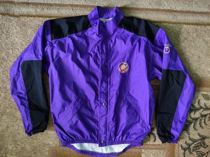 Men Castelli Jacket Purple Polyester 40 /L / 48