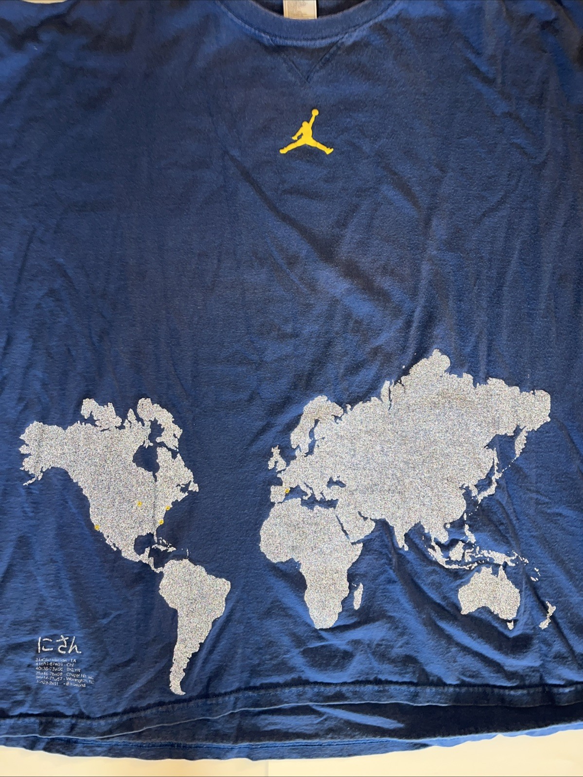 Air Jordan Blue Global T-Shirt Basketball Print size XXXL 3x Brand