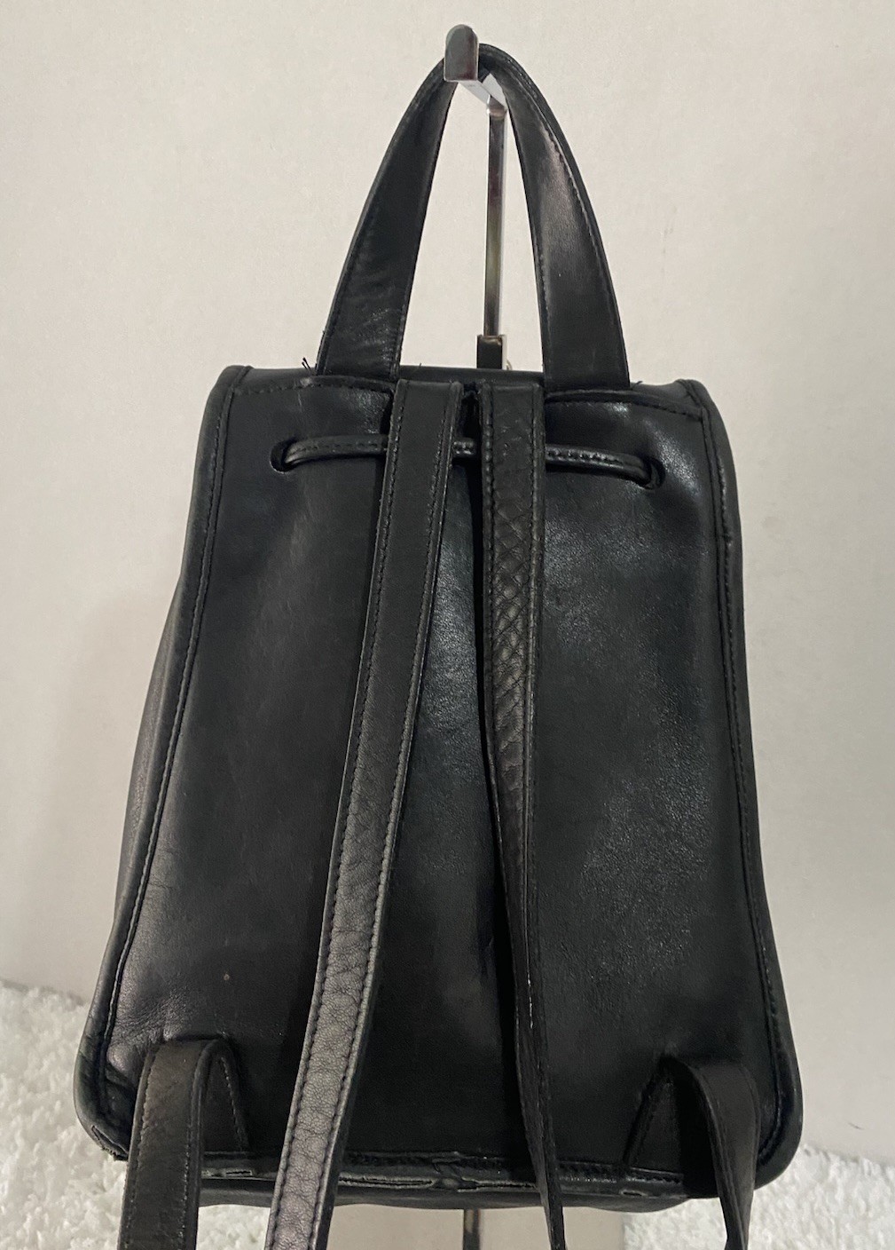Coach Vintage Leather Daypack Backpack 9960 Black Small Costa Rica READ FLAWS