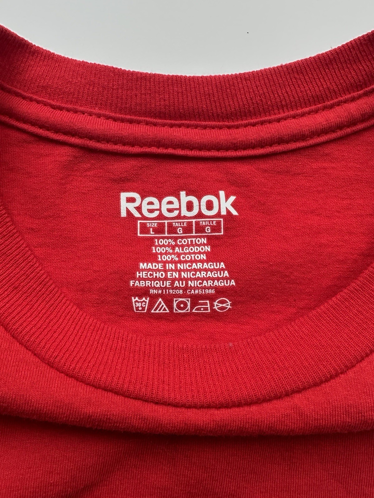 Reebok Stanley Cup Playoffs 2015 Chicago Blackhawks Red Graphic Tee Men’s L