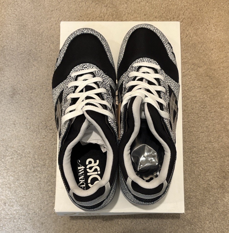 Awake x ASICS Gel-Lyte III OG Monochrome Patterned Sneakers, Men’s sz9.5