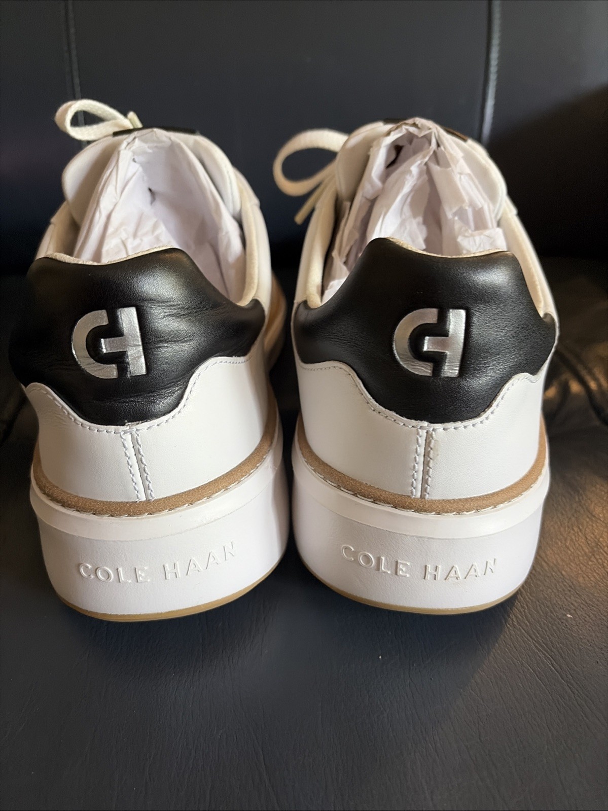 Cole Haan Men’s GrandPrø Topspin Sneakers C34226 Optic White Black-11.5W
