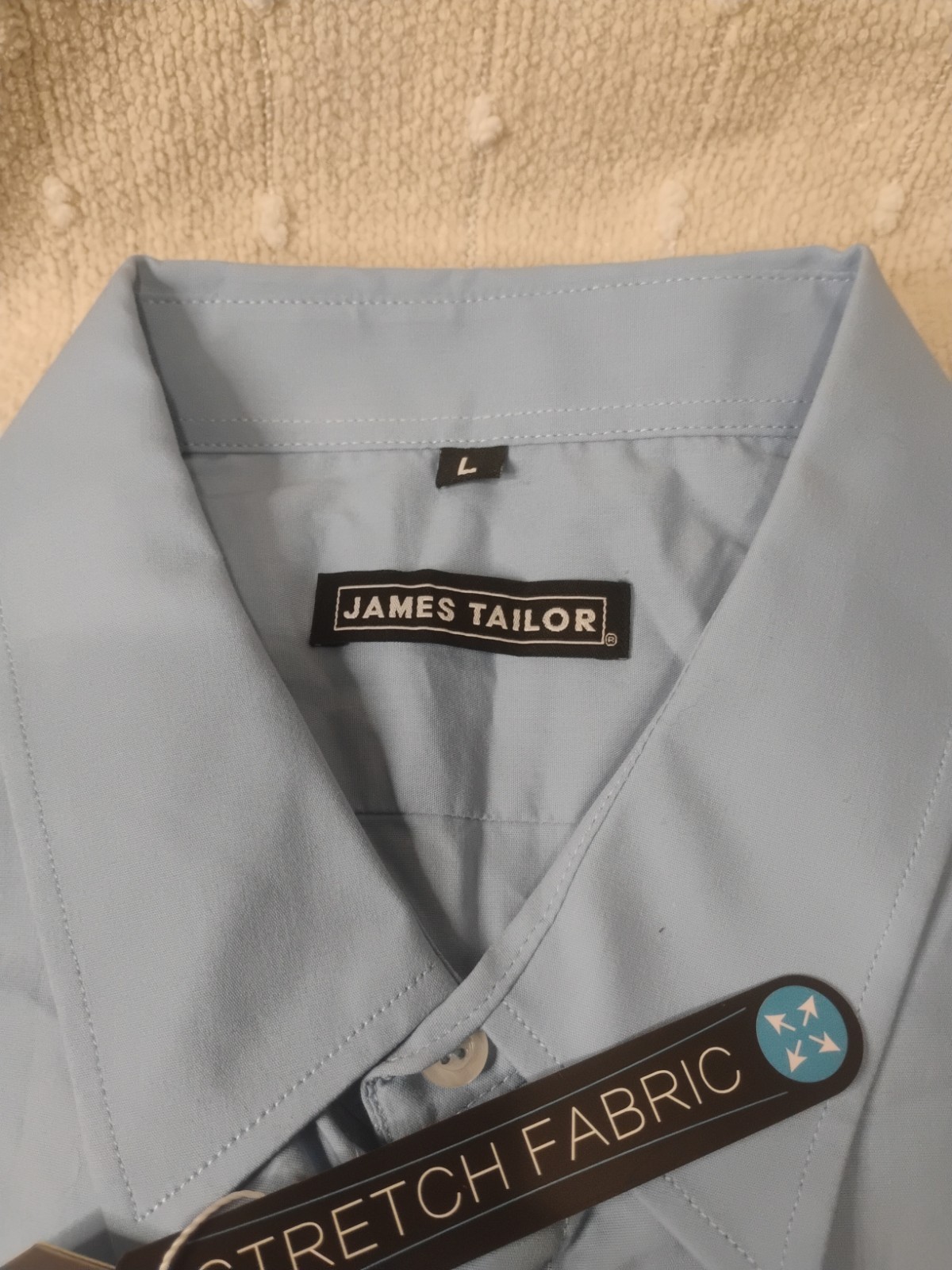 James Tailor Clothing Company Stretch Fabric Button Down Shirt Large NWT $59