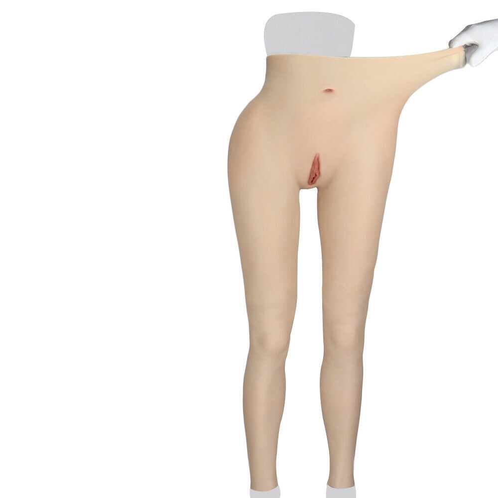 Silicone Pants Ankle Length Thicken Hip Fake Realistic Vagina Panty Crossdresser