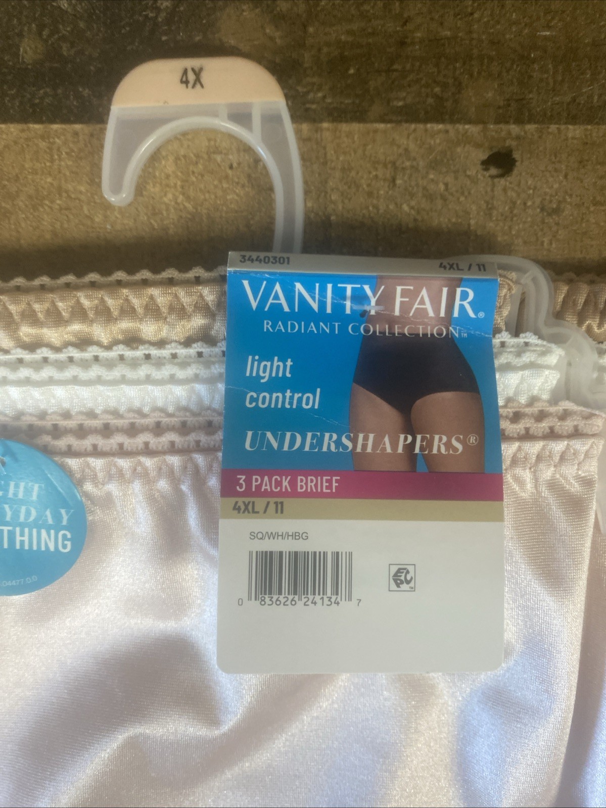 Vanity Fair Radiant Collection Light Control Undershapers 3 Pk Briefs 4XL/11 New