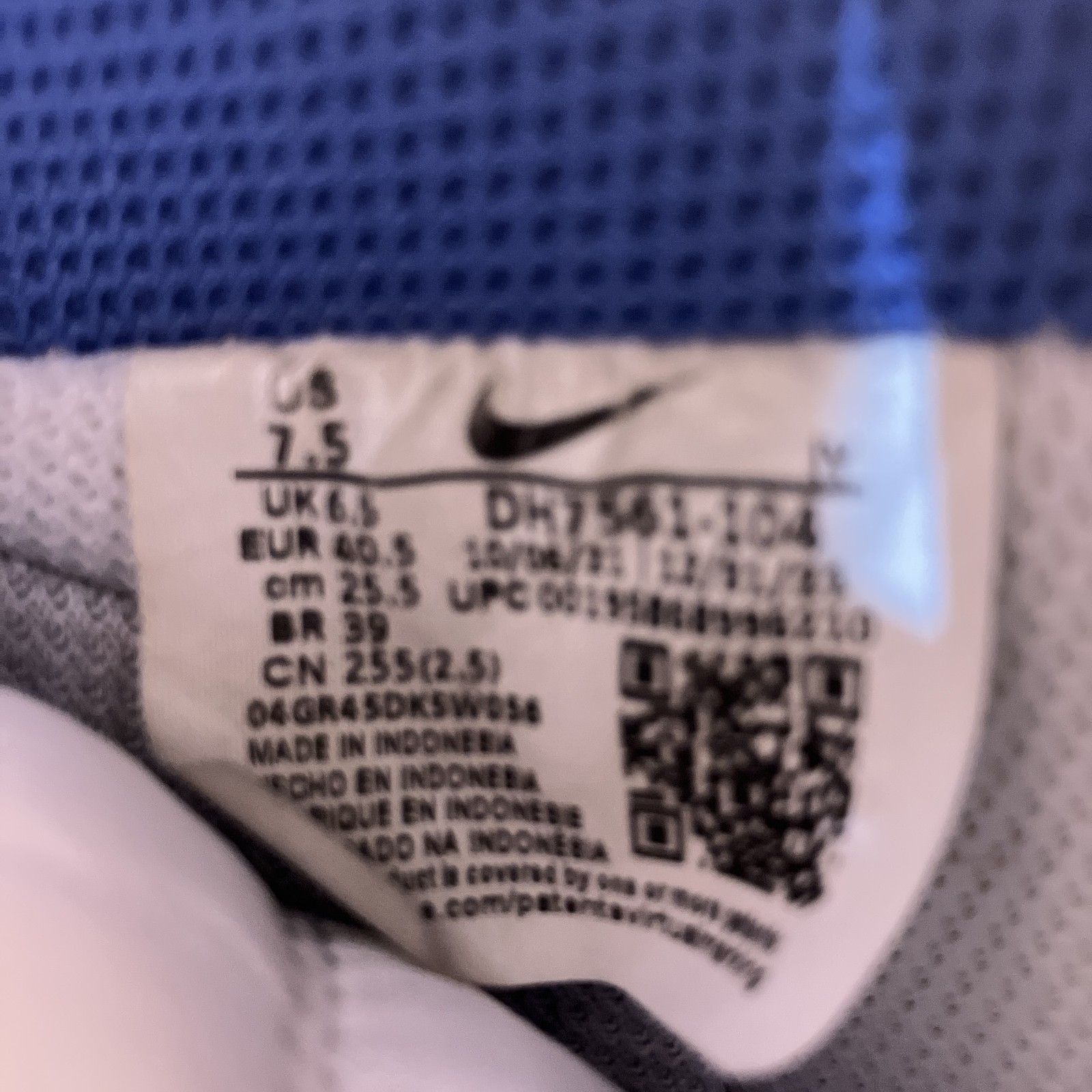 Nike Air Force 1 Low White Royal Blue DH7561-104 Sneakers Men’s US 7.5