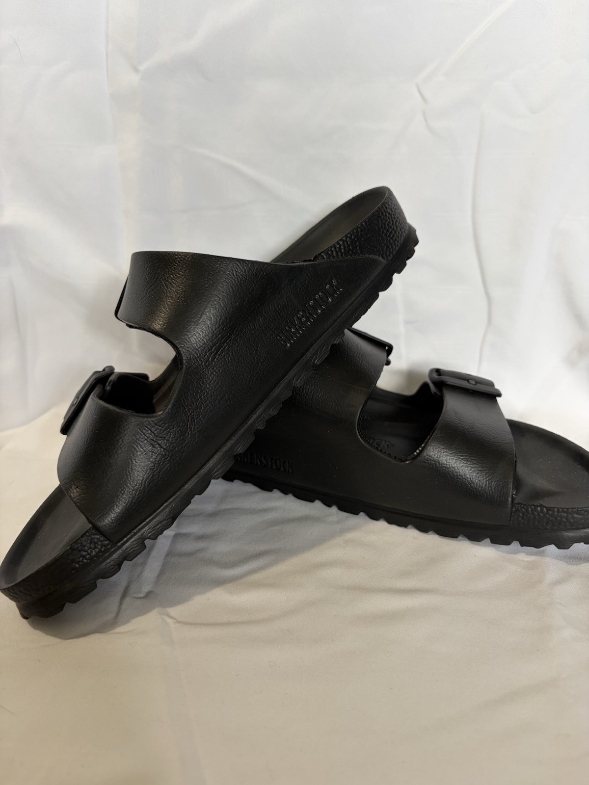 BIRKENSTOCK EVA Two-Buckle Adjustable Straps Black ARIZONA Sandals Size 38