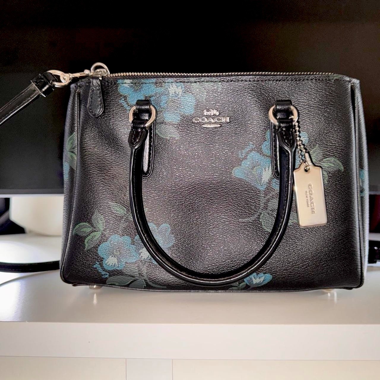 MINI SURREY CARRYALL WITH VICTORIAN FLORAL PRINT (COACH F88562)
