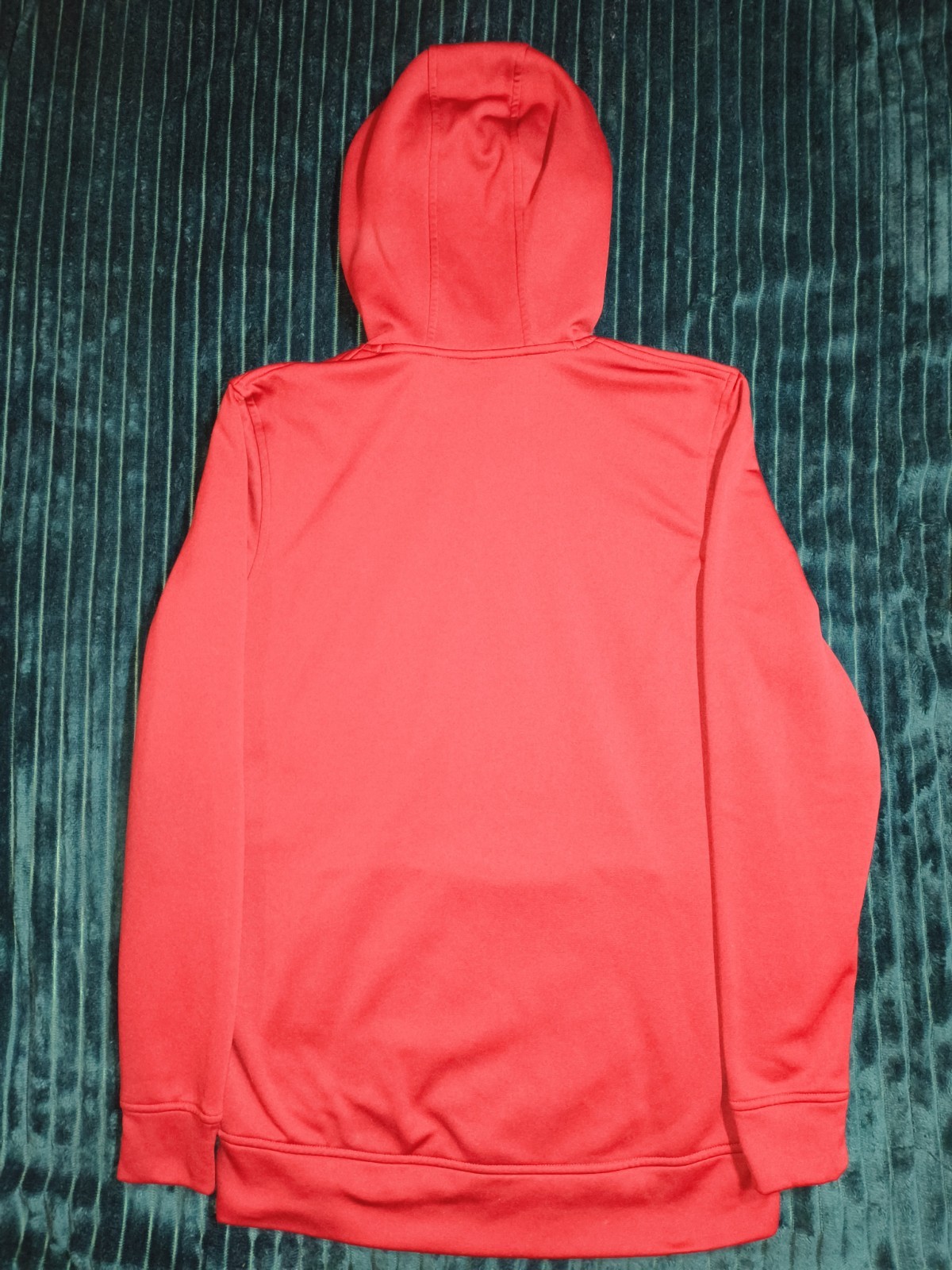 Under Armour Men’s Red Fleece Pullover Hoodie Loose Fit Pockets Size SM