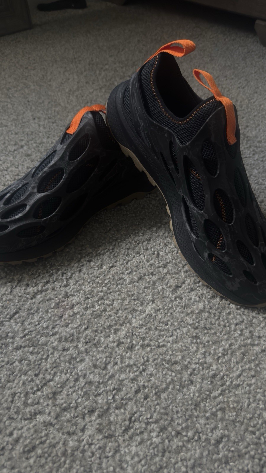 Merrell Slip-On Men’s Athletic Sneakers Black Orange Low Top Solid