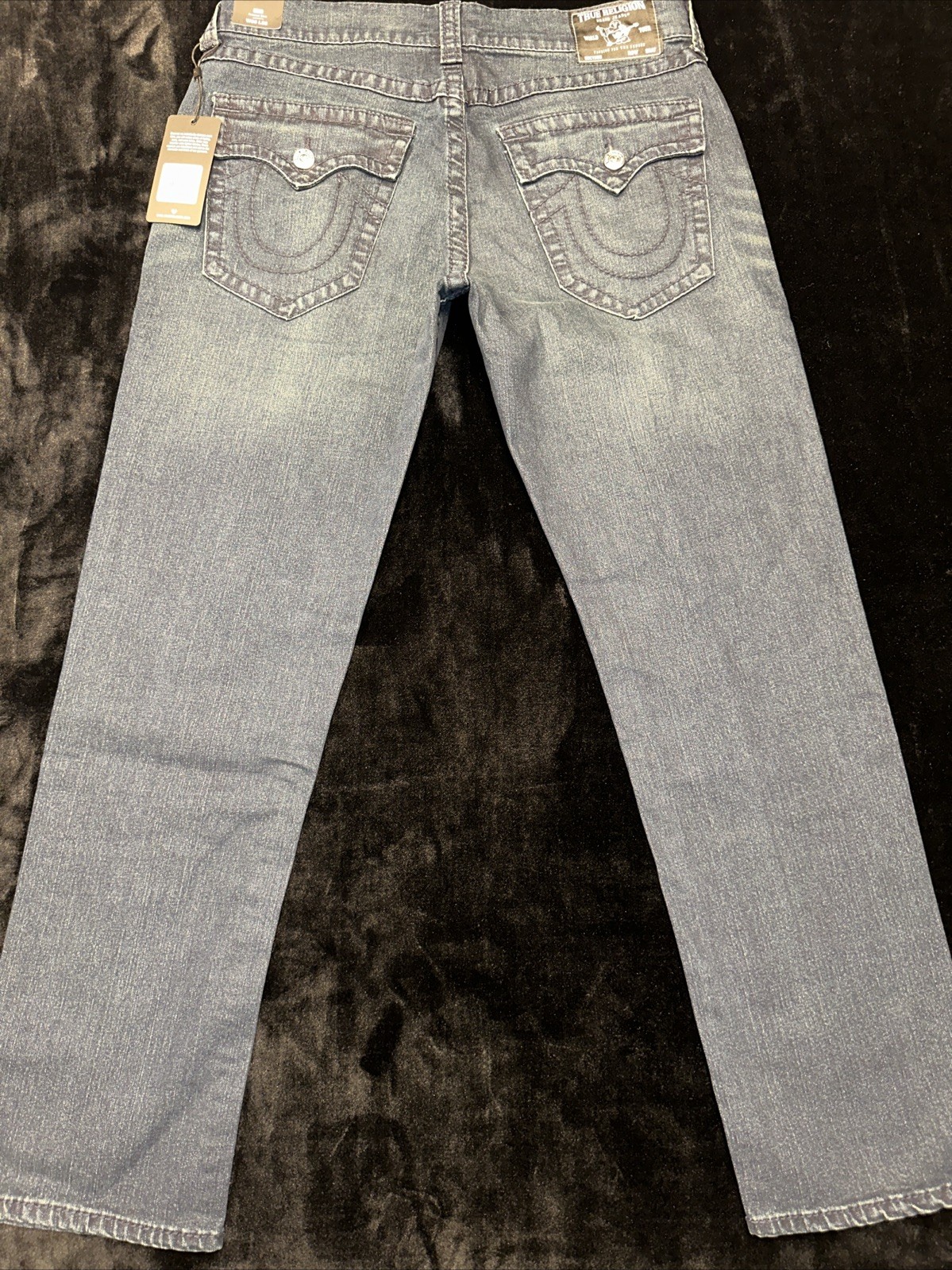 True Religion Geno Flap Big T “GGJD Last Call” 33×32/Blue Relaxed Slim #103281