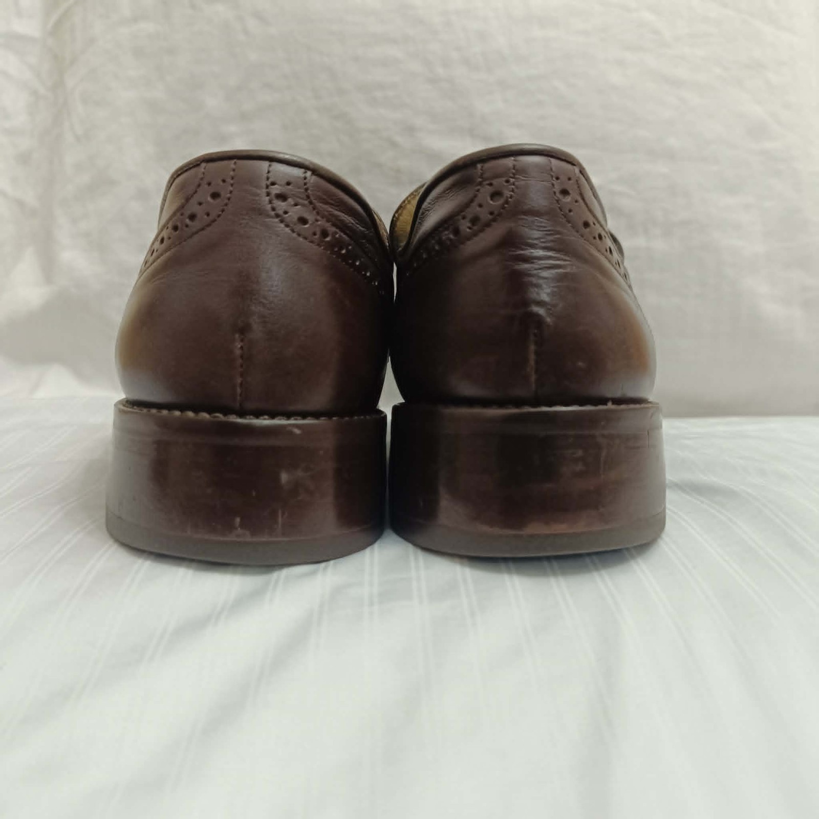 Gianni Versace Shoe Vintage Men Leather Medusa Logo Brown Loafers Sz 43 EU 10 US