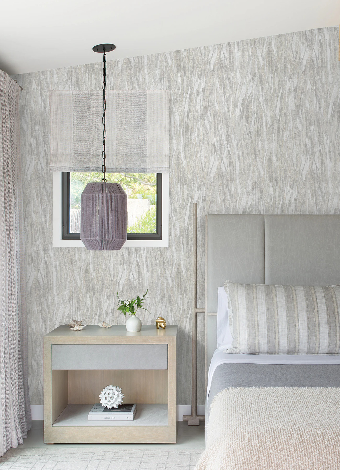 A-Street Prints Lustre 57.5-sq ft Silver Non-woven Wood Unpasted Wallpaper|17306