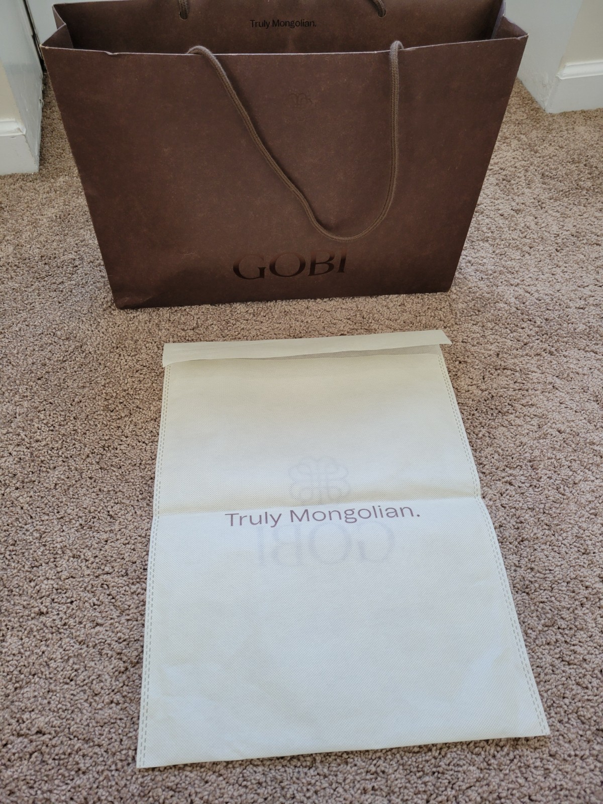 Gobi Cashmere Monogram Scarf Poncho 100% Mongolian Cashmere 200 cm /120 cm
