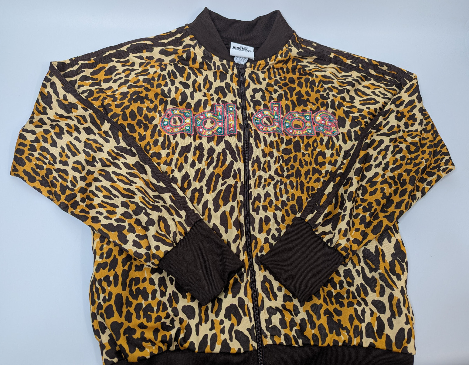 Adidas Jeremy Scott Leopard Sequin Track Jacket Originals Size Medium Rare