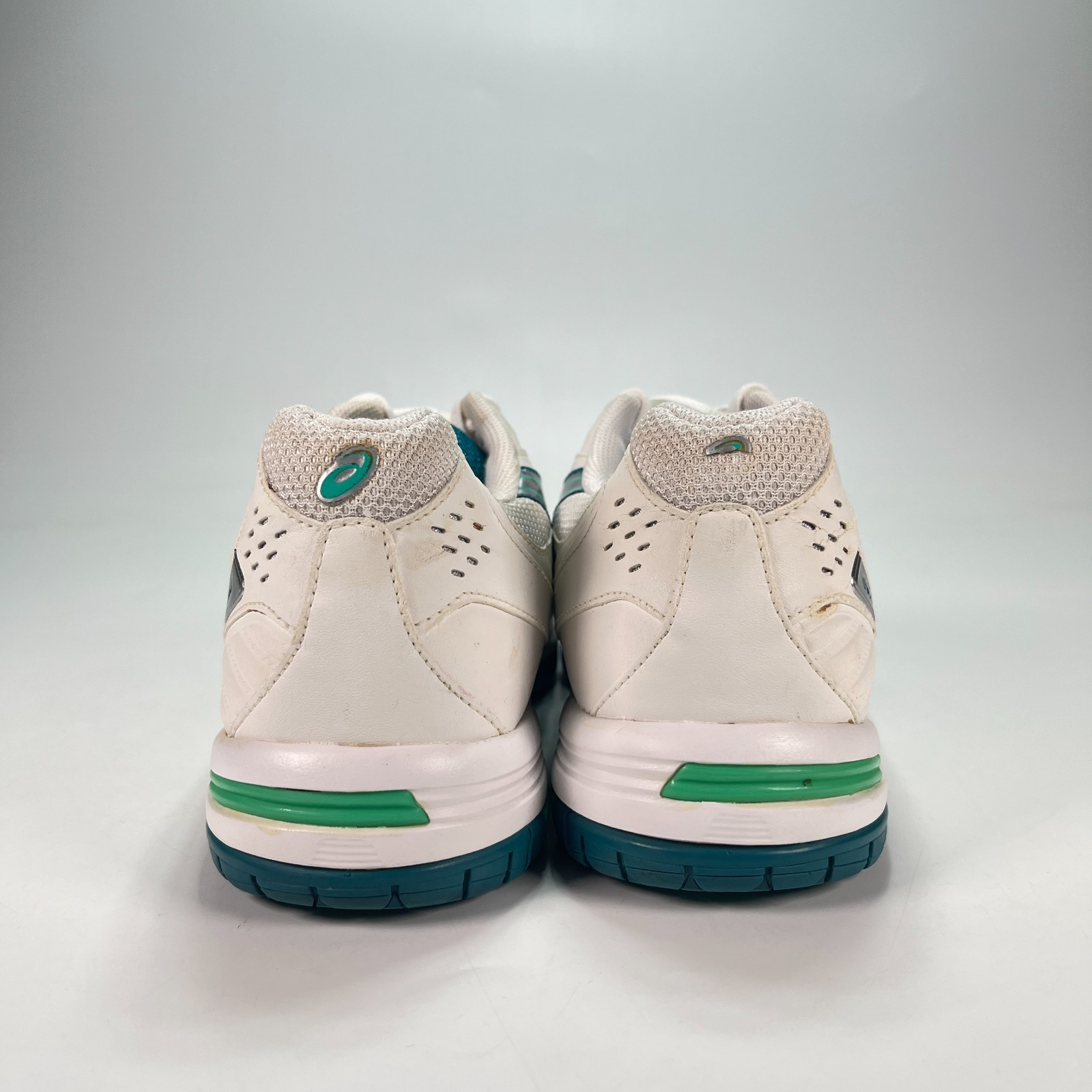 ASICS GEL-GAME White Teal Silver Athletic Lace Tennis Shoes E356Y Women’s Size 8