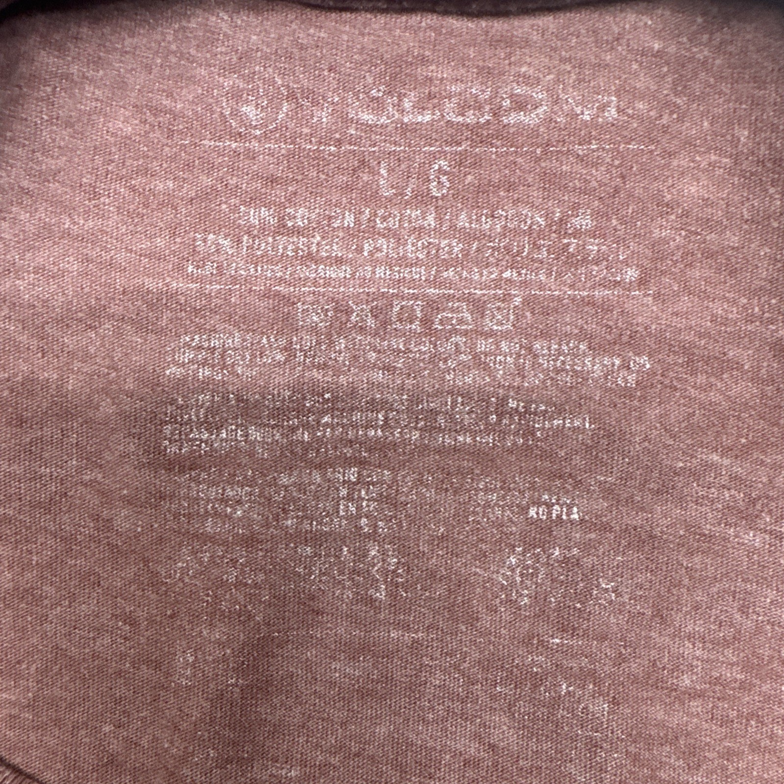 Size LARGE Men’s Volcom Stone T-Shirt “True to This” Heather Maroon