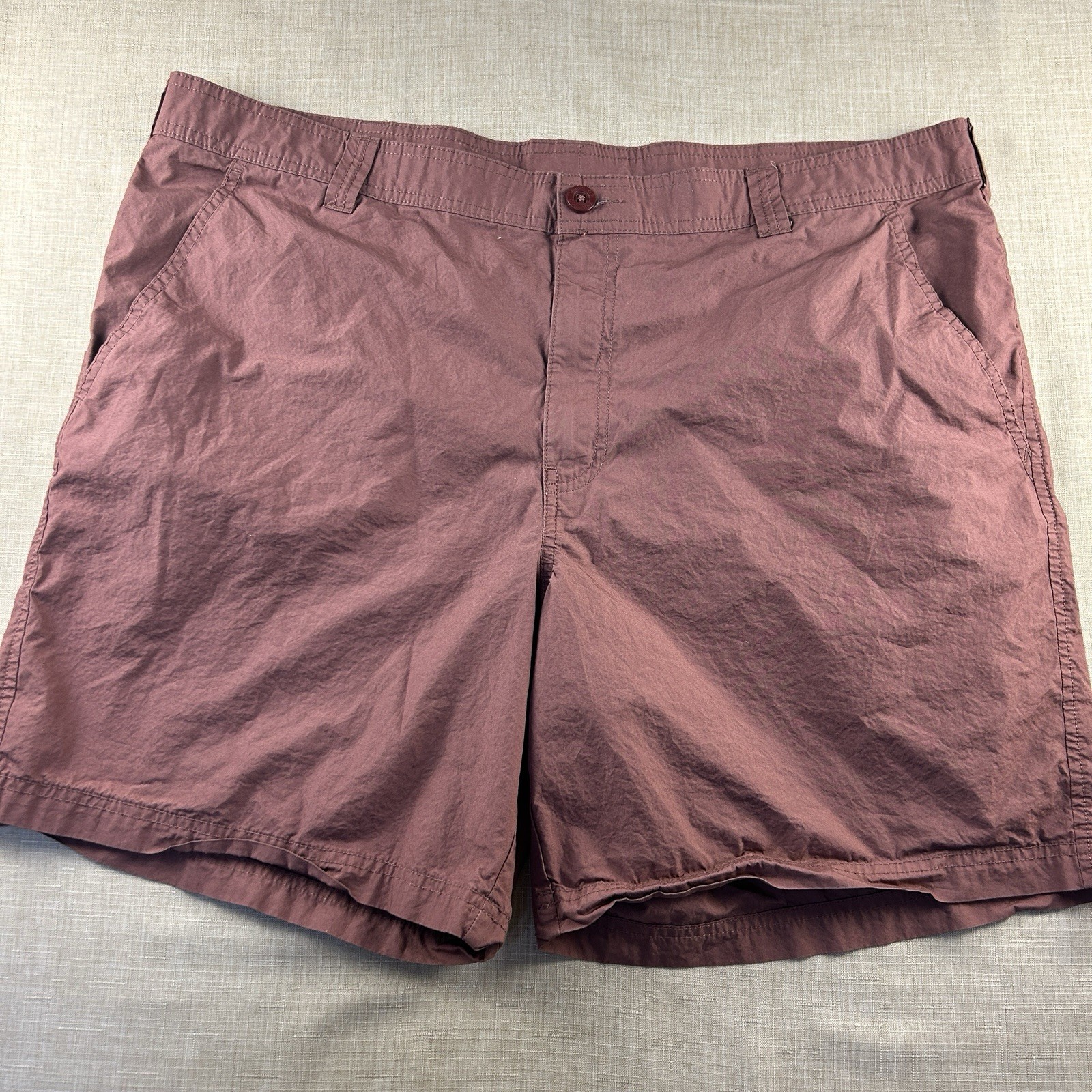 Columbia Shorts Mens 40 Birch Forest Short Cotton Casual Cranberry Red XM4805